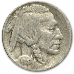 1925 Buffalo Nickel Fine 1925 Buffalo Nickel Fine